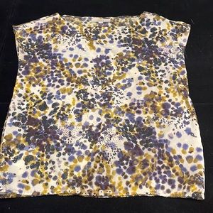 LOFT blouse, tank sleeve, perfect for under black blazer, size M